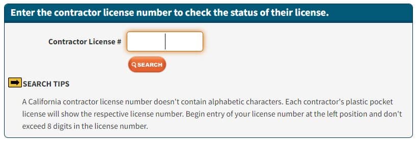 CSLB Contractor License Check